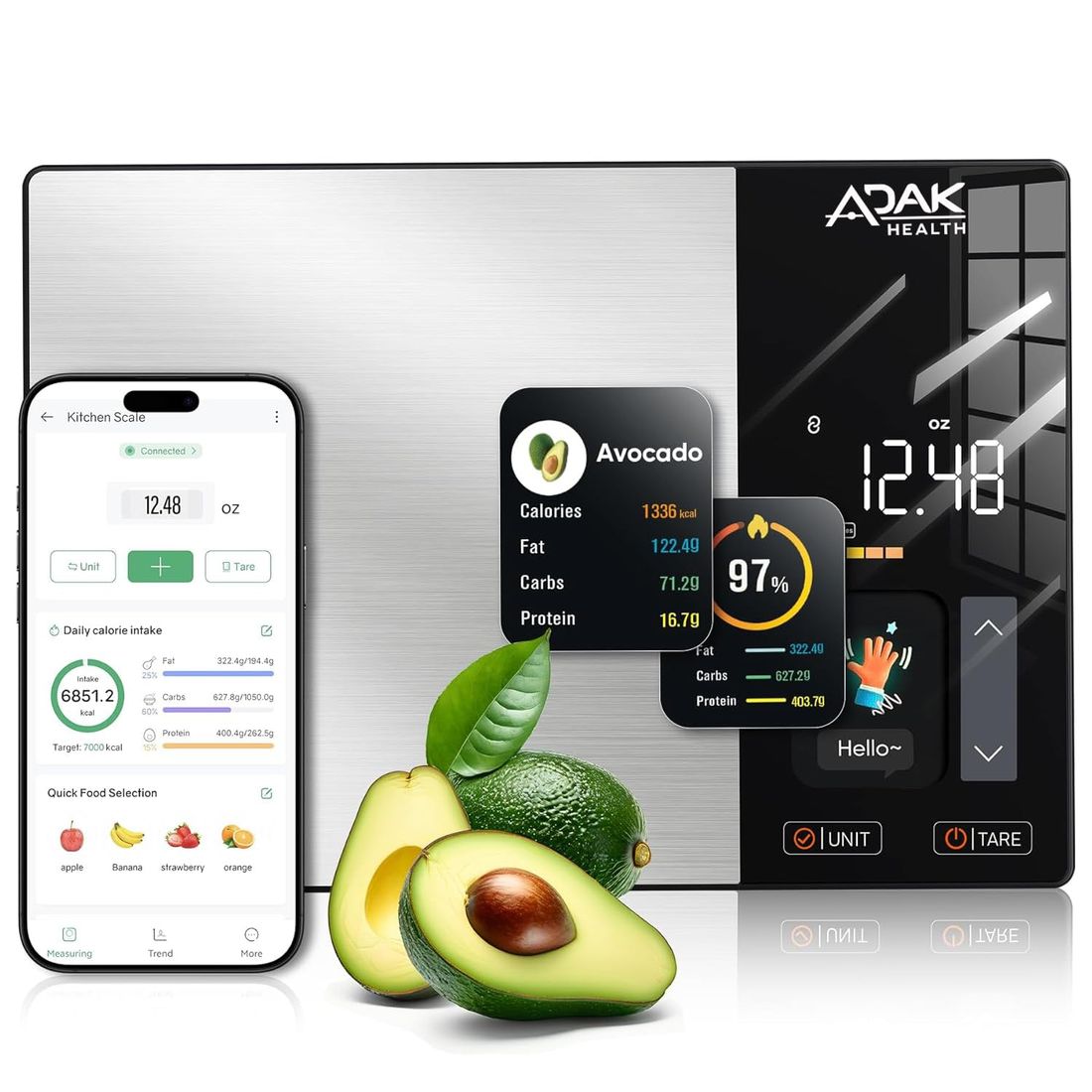 ADAK Smart Nutrition Kitchen Scale